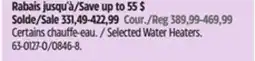 Canadian Tire GSW Selected Water Heaters offer