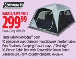 Canadian Tire Coleman Skylodge 10-Person Cabin Tent with Convertible Screen Room offer