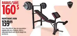 Canadian Tire Cap Barbell Adjustable Bench with 100-lb Weight Set offer