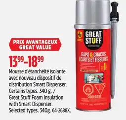 Canadian Tire Great Stuff Foam Insulation with Smart Dispenser offer