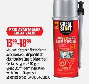 Canadian Tire Great Stuff Foam Insulation with Smart Dispenser offer