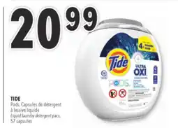 Familiprix TIDE Pods, Capsules Liquid laundry detergent 57 capsules offer
