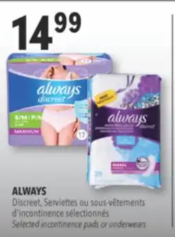 Familiprix Always Anti-Bunch Xtra Protection liners extra long 68un offer