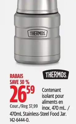 Canadian Tire Thermos 470mL Stainless-Steel Food Jar offer