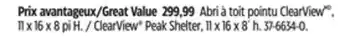 Canadian Tire Shelter Logic ClearView Peak Shelter offer