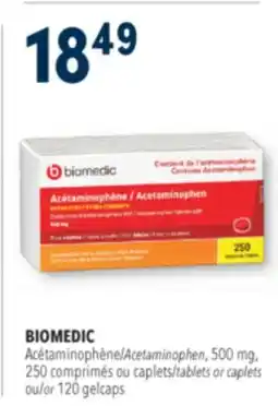 Familiprix Biomedic extra strength acetaminophen tablets for adults 250un offer