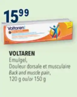 Familiprix VOLTAREN, Back and muscle pain, 120 g or 150 g offer