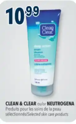 Familiprix CLEAN & CLEAR or NEUTROGENA, Selected skin care products offer