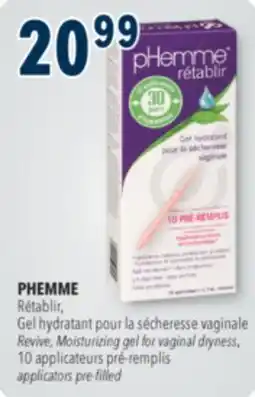 Familiprix PHEMME Revive, Moisturizing gel for vaginal dryness 10 applicators pre-filled offer