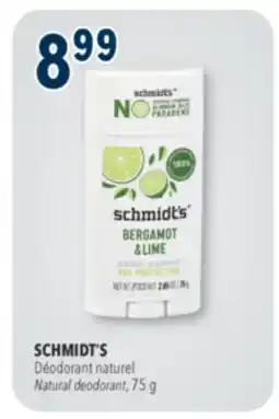 Familiprix SCHMIDT'S, Natural deodorant, 75 g offer