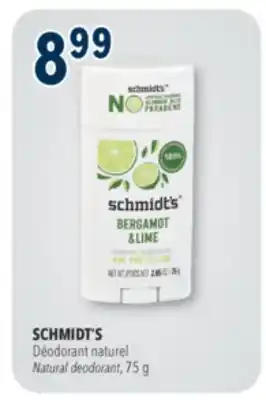 Familiprix SCHMIDT'S, Natural deodorant, 75 g offer