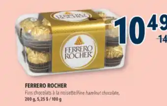 Familiprix FERRERO ROCHER, Fine hazelnut chocolate, 200 g offer