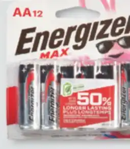 Familiprix ENERGIZER, Max, Piles Selected batteries offer