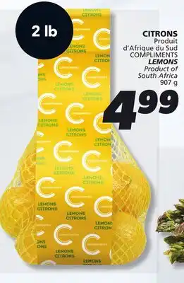 IGA COMPLIMENTS LEMONS offer