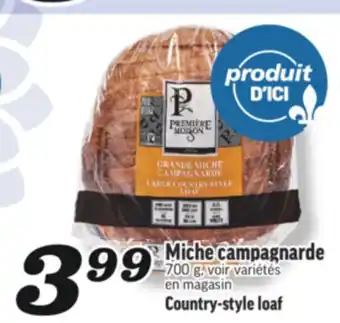 Marché Richelieu MICHE CAMPAGNARDE | COUNTRY-STYLE LOAF offer