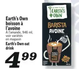 Marché Richelieu EARTH'S OWN BOISSON À L'AVOINE | EARTH'S OWN OAT DRINK offer
