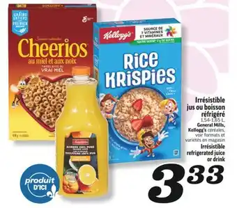 Marché Richelieu IRRÉSISTIBLE JUS OU BOISSON RÉFRIGÉRÉ | IRRÉSISTIBLE REFRIGERATED JUICE OR DRINK offer
