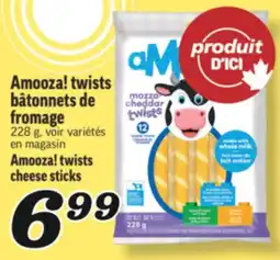 Marché Richelieu AMOOZA! TWISTS BÂTONNETS DE FROMAGE | AMOOZA! TWISTS CHEESE STICKS offer
