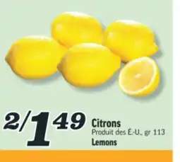 Marché Richelieu CITRONS | LEMONS offer