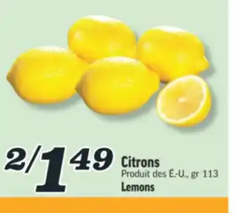 Marché Richelieu CITRONS | LEMONS offer