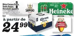 Marché Richelieu BIÈRE CORONA EXTRA, STELLA ARTOIS,HEINEKEN, SAPPORO CAISSE, BOUT. OU CANETTES CONSIGNÉES | BEER offer