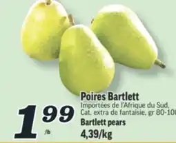 Marché Richelieu POIRES BARTLETT | BARTLETT PEARS offer