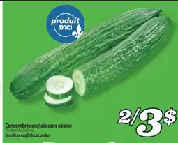 Marché Richelieu CONCOMBRES ANGLAIS SANS PÉPINS | SEEDLESS ENGLISH CUCUMBER offer