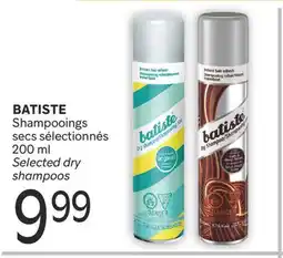 Brunet BATISTE Shampooings secs sélectionnés offer