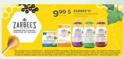 Jean Coutu ZARBEE'S Selected Products offer