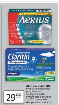 Brunet AERIUS, CLARITIN Produits sélectionnés pour aider au soulagement des symptômes d'allergies offer