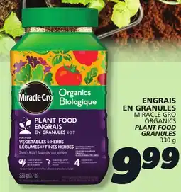 IGA MIRACLE GRO PLANT FOOD GRANULES offer