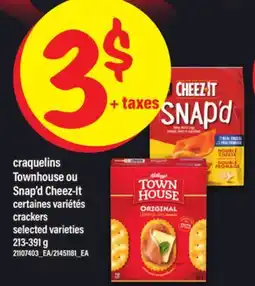 Maxi craquelins Townhouse ou Snap'd Cheez-It | crackers, 213-391 g offer