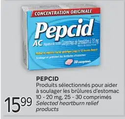 Brunet PEPCID Produits sélectionnés pour aider à soulager les brûlures d'estomac offer