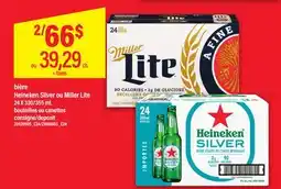 Maxi BIÈRE HEINEKEN SILVER OU MILLER LITE, 24 X 330/355 ML offer