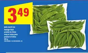Maxi POIS SUCRÉ OU MANGE-TOUT | SNAP OR SNOW PEAS, 200 G offer