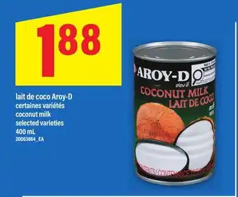 Maxi LAIT DE COCO AROY-D CERTAINES | COCONUT MILK, 400 ML offer