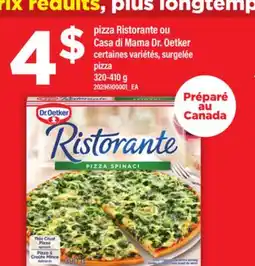 Maxi PIZZA RISTORANTE OU CASA DI MAMA DR. OETKER / PIZZA, 320-410 G offer