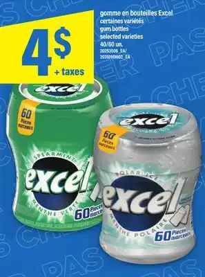 Maxi GOMME EN BOUTEILLES EXCEL | GUM BOTTLES, 40/60 UN offer