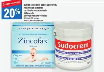 Maxi SUR LES SOINS POUR BÉBÉS SUDOCREM, PENATEN OU ZINCOFAX | BABY NEEDS offer