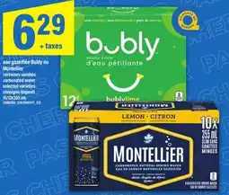 Maxi EAU GAZÉIFIÉE BUBLY OU MONTELLIER | CARBONATED WATER, 10/12X355 ML offer