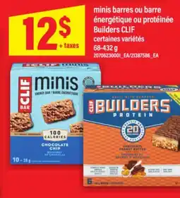 Maxi MINIS BARRES OU BARRE ÉNERGÉTIQUE OU PROTÉINÉE BUILDERS CLIF, 68-432 G offer