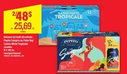Maxi BOISSON DE MALT ALCOOLISÉE PEPITO SANGRIA OU PALM BAY CAISSE MIXTE TROPICALE, 15 X 355 ML offer