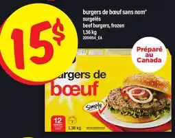 Maxi BURGERS DE BŒUF SANS NOM | BEEF BURGERS, 1,36 KG offer
