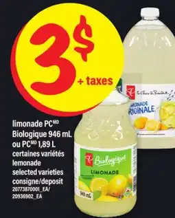 Maxi LIMONADE PC BIOLOGIQUE 946 ML OU PC, 1,89 L | LEMONADE offer