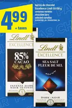 Maxi BARRES DE CHOCOLAT EXCELLENCE LINDT, 50-100 G | CHOCOLATE BARS offer