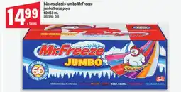 Maxi BÂTONS GLACÉS JUMBO MR.FREEZE | JUMBO FREEZE POPS, 60X150 ML offer