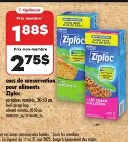 Maxi SACS DE CONSERVATION POUR ALIMENTS ZIPLOC, 30-50 UN. | FOOD STORAGE BAGS offer
