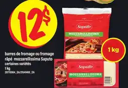 Maxi BARRES DE FROMAGE OU FROMAGE RÂPÉ MOZZARELLISSIMA SAPUTO, 1 KG offer