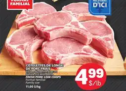 Marché Bonichoix Centre cut with bone FRESH PORK LOIN CHOPS offer