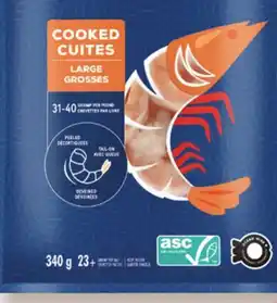 Marché Bonichoix COMPLIMENTS FROZEN COOKED ECUADORIAN WHITE SHRIMP offer